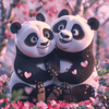 2 süße Pandas