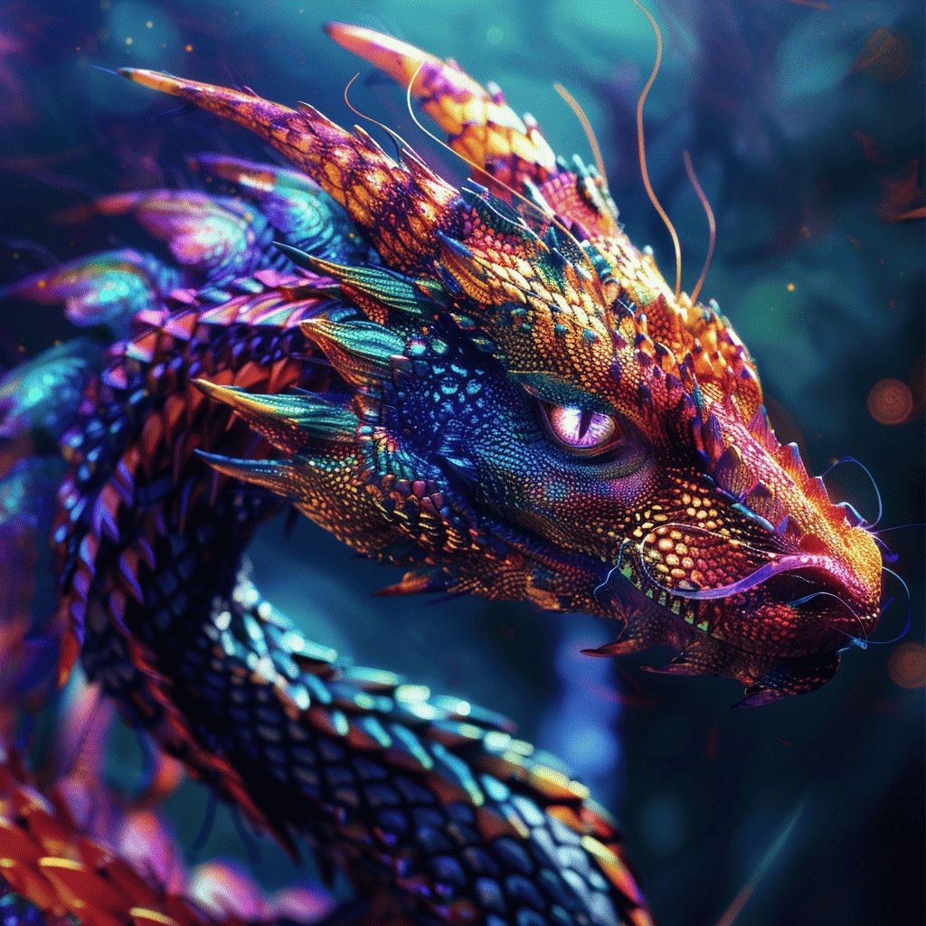 Bunter Drache | Diamond Painting