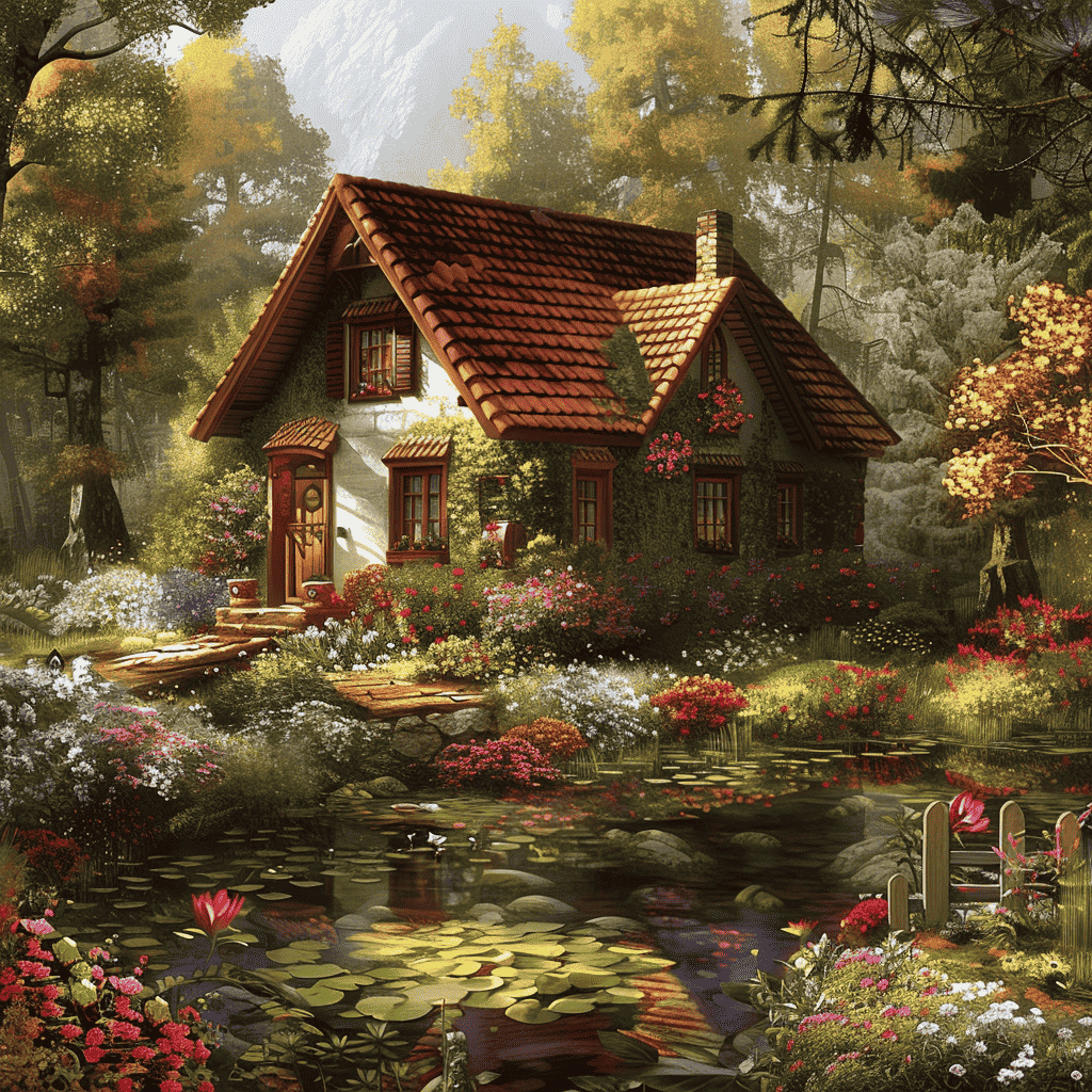 Gemütliches Haus im Wald
