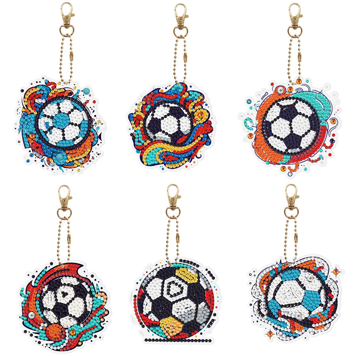 KOQAIIZ Fußball Schlüsselanhänger 2er-Set – Love Football Anhänger Aus Metall, Geschenk Für Fußballfans
