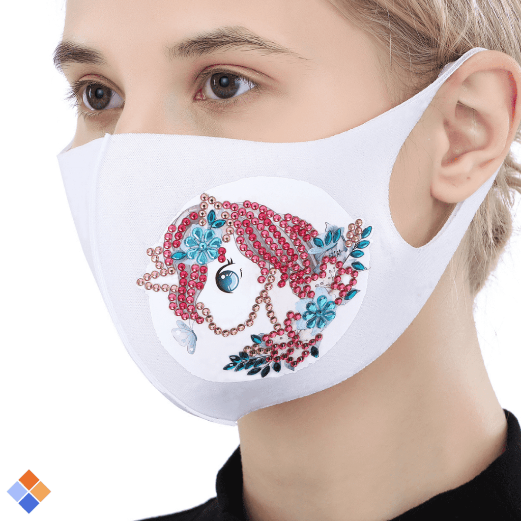 DIY-Maske Einhorn | Weiß