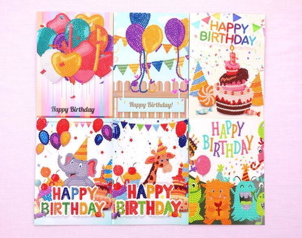 Karten - Happy Birthday (6 Stück)