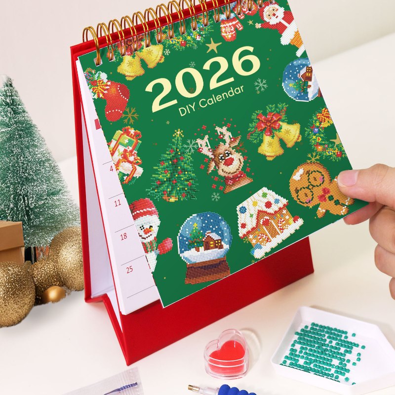 2026 Diamond Painting Tischkalender – Weihnachts-Edition