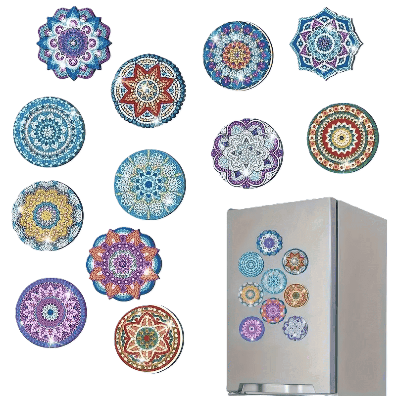Diamond Painting - Diamond Painting Magnete – Set mit 12 Mandalas