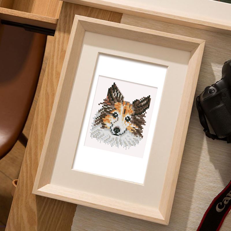 12 Mini Diamond Paintings - Süße Hunde