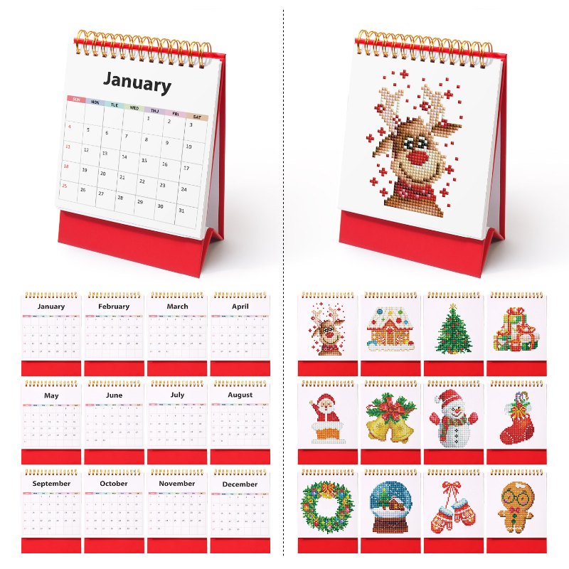 2026 Diamond Painting Tischkalender – Weihnachts-Edition