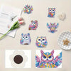 Diamond Painting Magnete – Set mit 6 Eulen