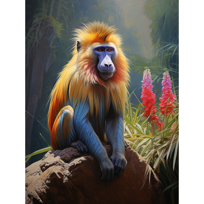 Diamond Painting - Farbiger Mandrill