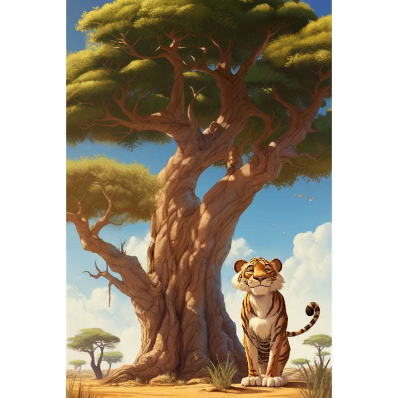 Tiger - Baobab Baum