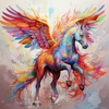 Farbiger Pegasus