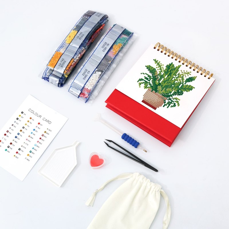 2026 Diamond Painting Tischkalender – Pflanzen-Edition