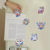 Diamond Painting Magnete – Set mit 6 Eulen