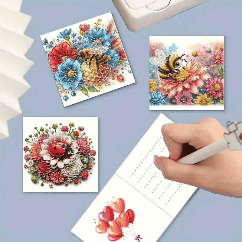 Grußkarten – Blumen & Insekten | 6 Stück