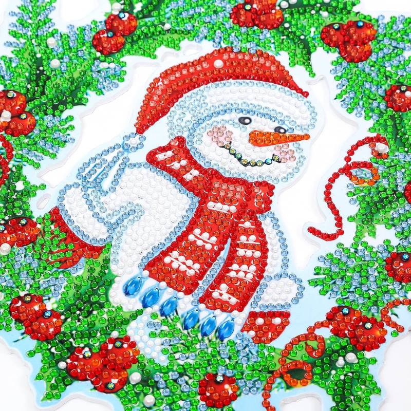 Diamond Painting Weihnachtskranz – Schneemann