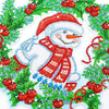 Diamond Painting Weihnachtskranz – Schneemann