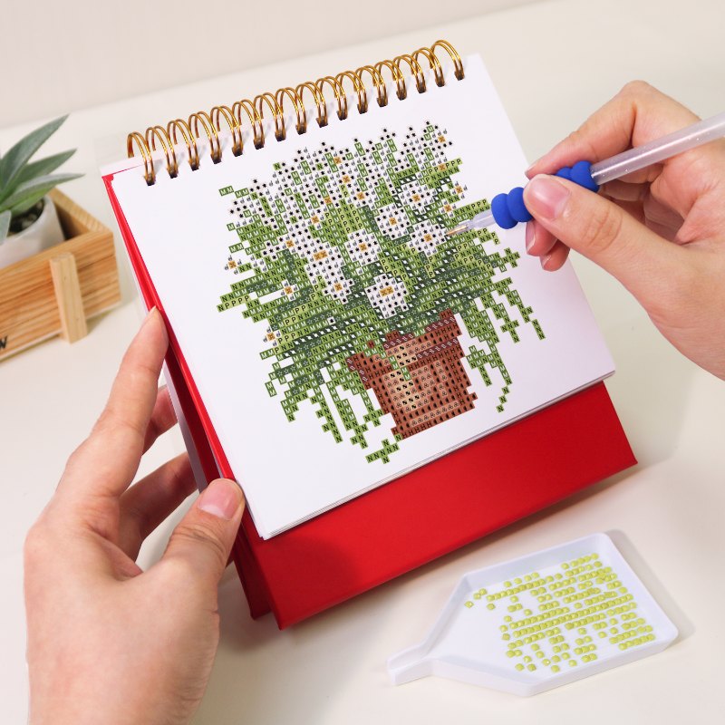 2026 Diamond Painting Tischkalender – Pflanzen-Edition