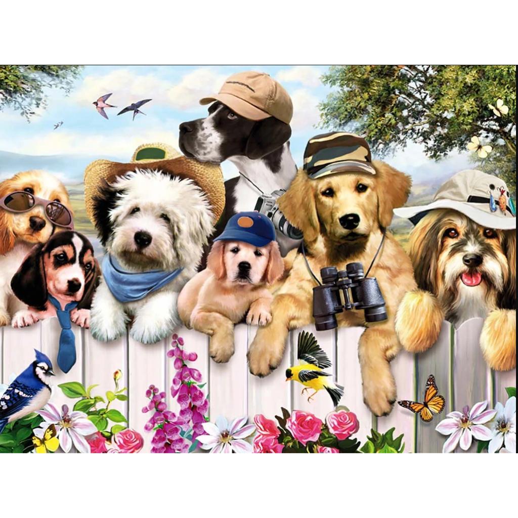 Diamond Painting - Bauernhof Hunde