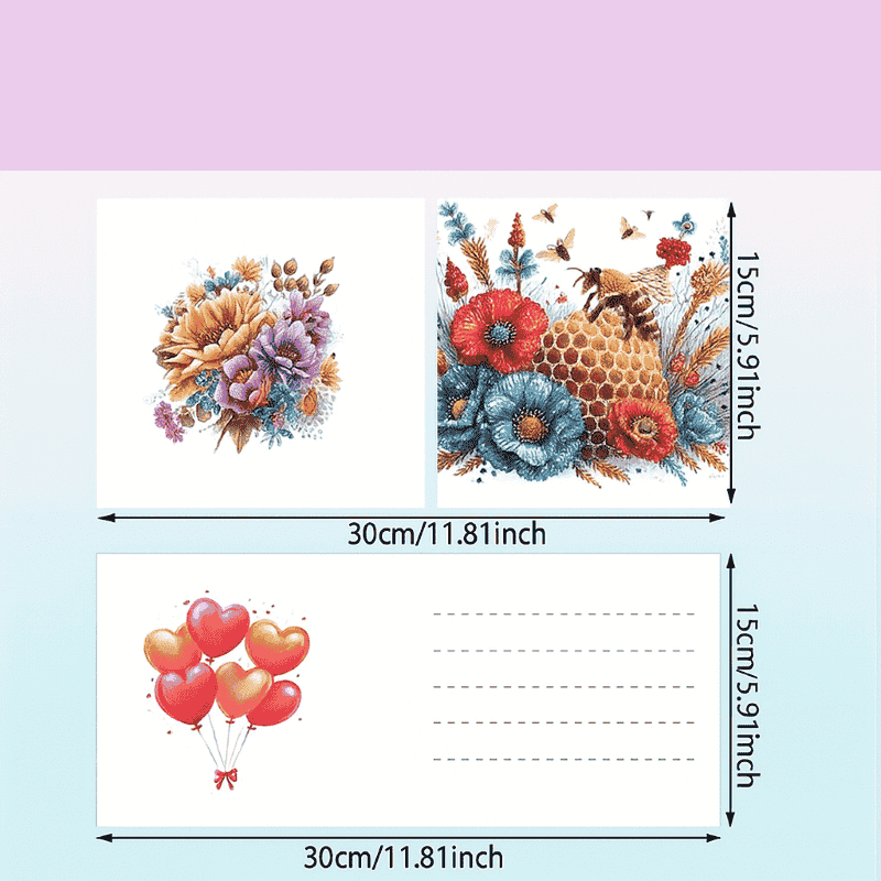 Grußkarten – Blumen & Insekten | 6 Stück