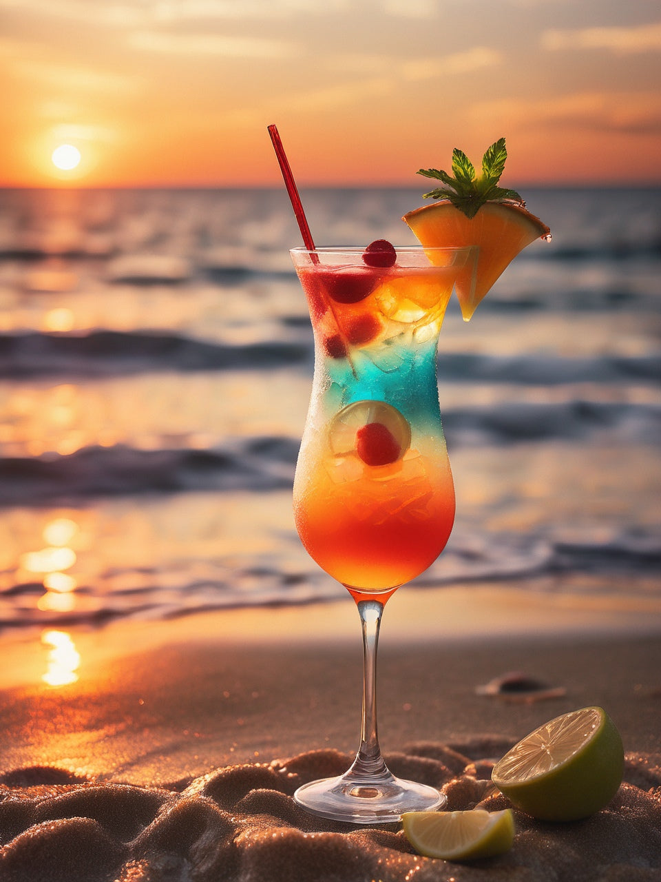 Cocktail bei Sonnenuntergang