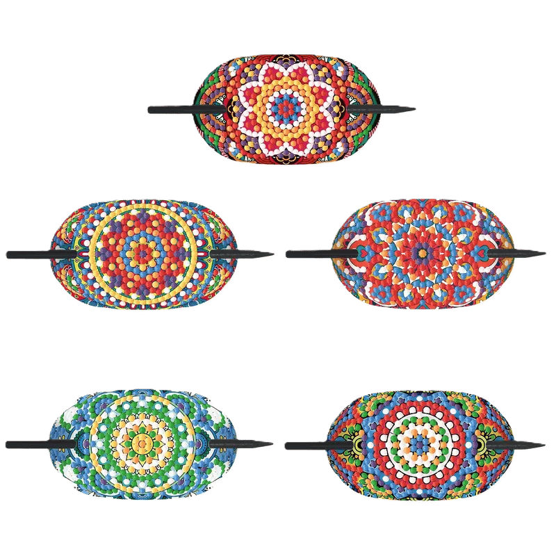 Diamond Painting - Diamond Painting Haarspangen – Set mit 5 Stück