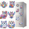 Diamond Painting Magnete – Set mit 6 Eulen