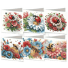Grußkarten – Blumen & Insekten | 6 Stück