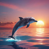 Diamond Painting - Delphin bei Sonnenuntergang