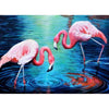Diamond Painting - Flamingos im Wasser