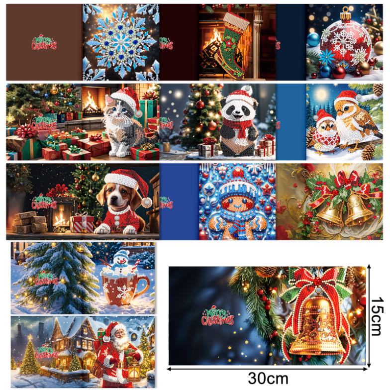 12 Weihnachtskarten – Weihnachtsstimmung-Set