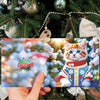 12 Weihnachtskarten – Weihnachtsmann & Tierchen-Set