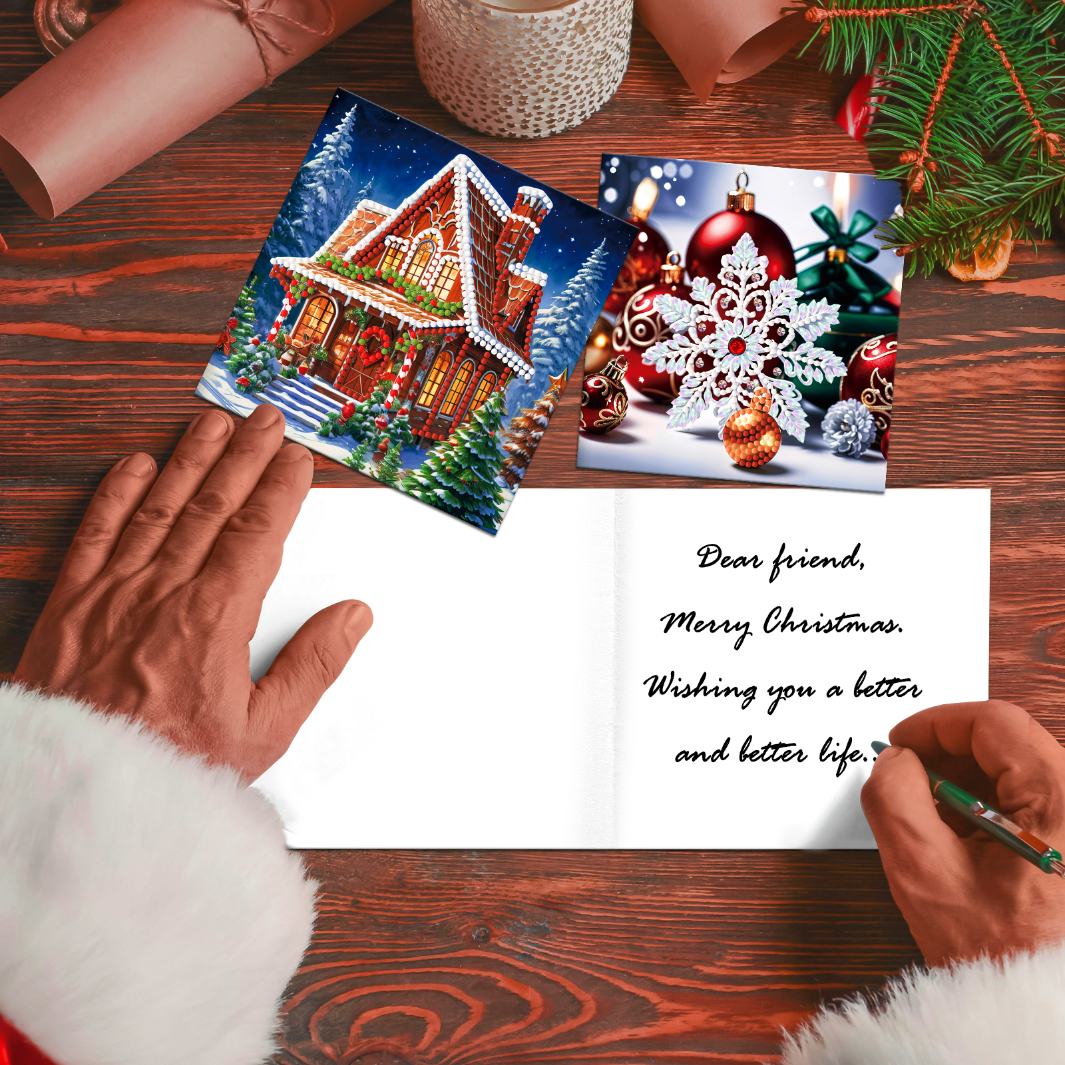 12 Weihnachtskarten – Heiligabend-Set