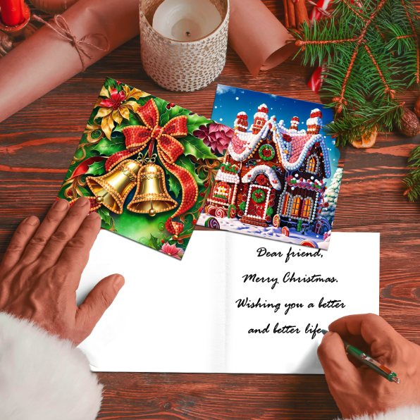 12 Weihnachtskarten – Fröhliche Weihnachten-Set