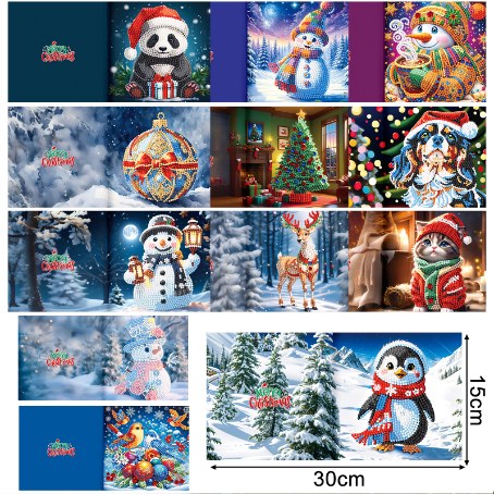 12 Weihnachtskarten – Magische Weihnachten-Set