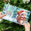 12 Weihnachtskarten – Weihnachts-Eichhörnchen-Set