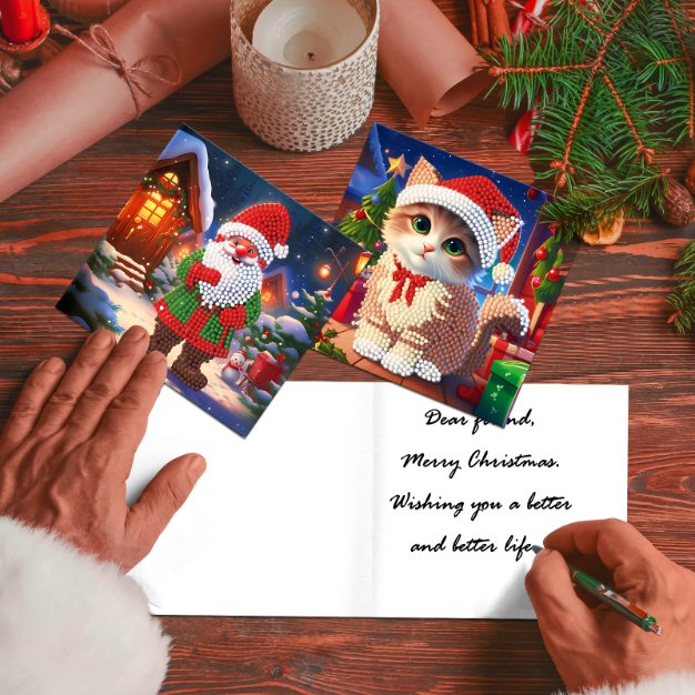 12 Weihnachtskarten –  Niedliche Weihnachten-Set