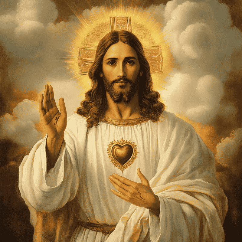 Jesus in den Wolken