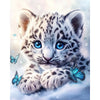 Diamond Painting - Baby-Leopard mit blauen Augen