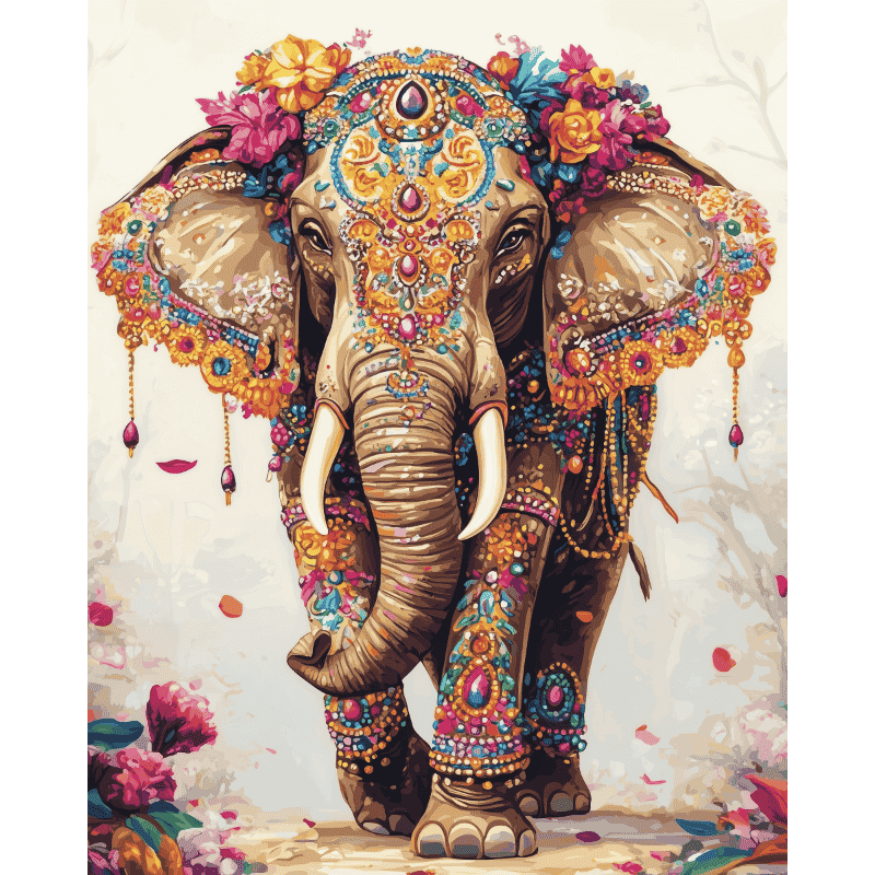 Diamond Painting - Eleganter Elefant