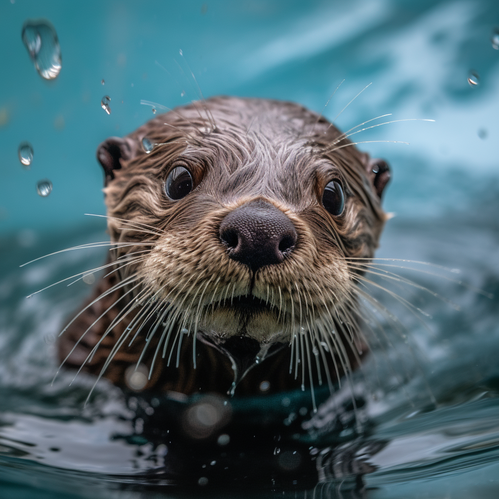 Schwimmender Otter