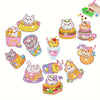 Diamond Painting Sticker – Set mit 12 Kätzchen