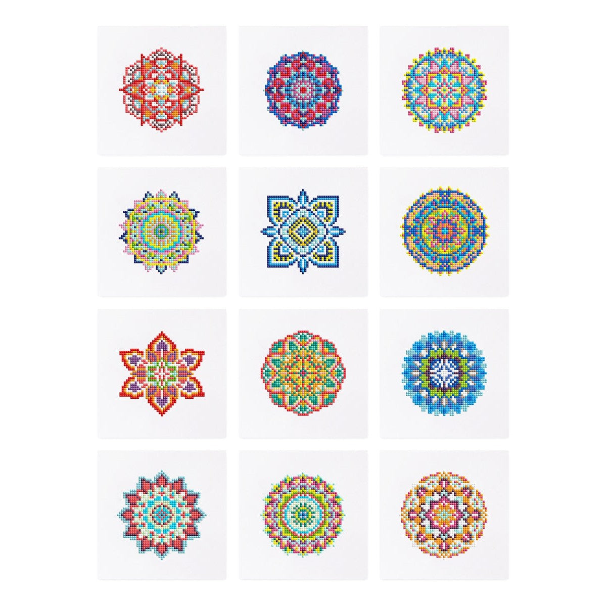 12 Mini Diamond Paintings | Mandala-Set