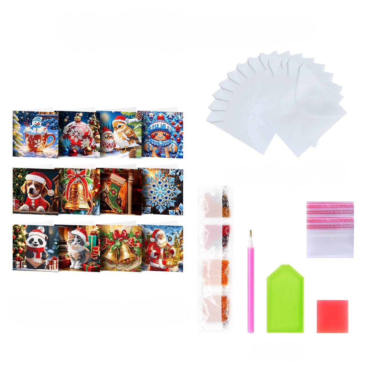 12 Weihnachtskarten – Weihnachtsstimmung-Set