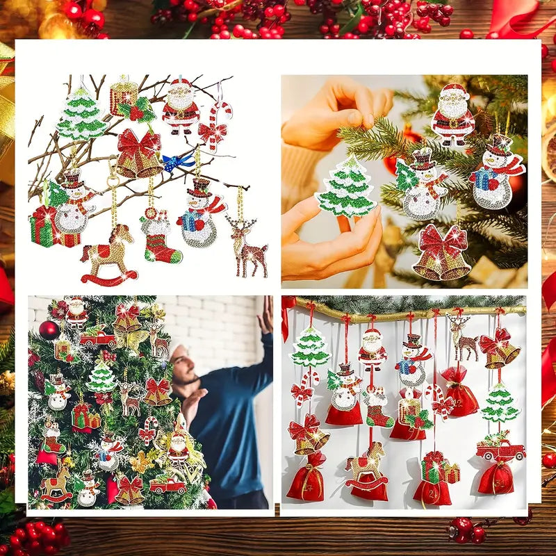 Weihnachtliche Schlüsselanhänger – 12 Stück