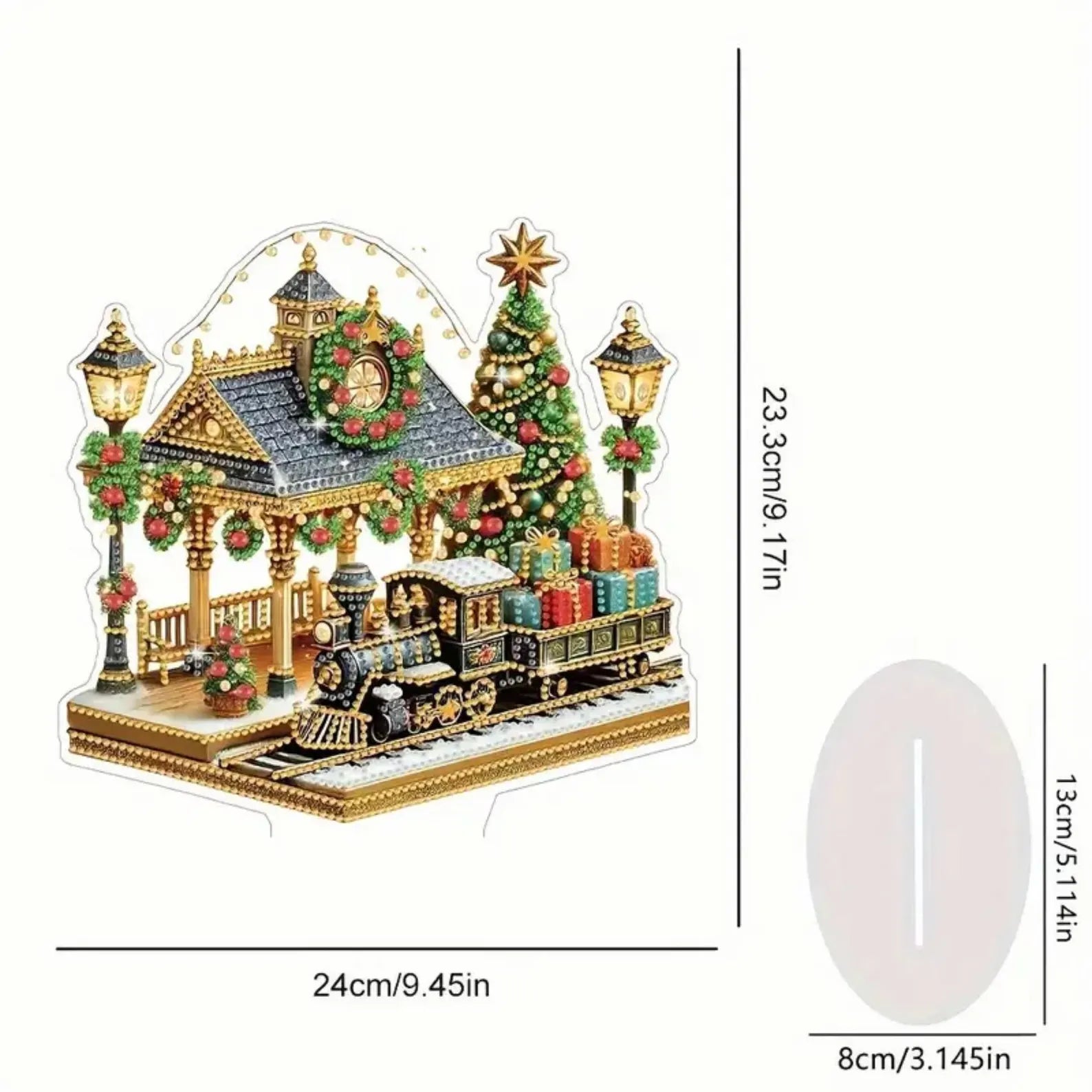 Diamond Painting Ornament – Weihnachtszug