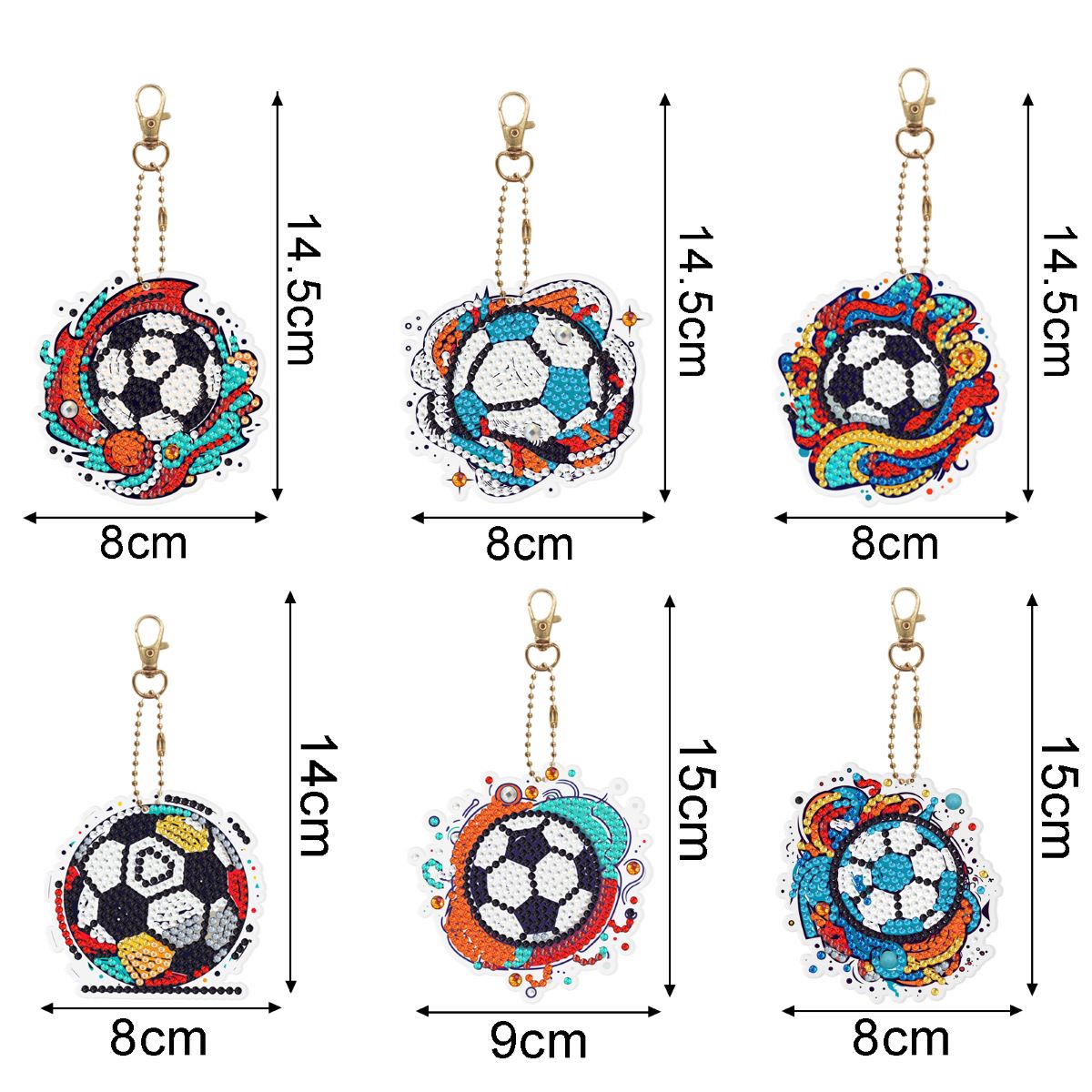 Football Schlüsselanhänger | 6 Stück