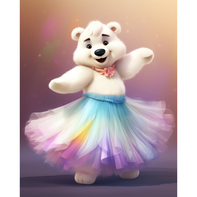 Polarbär im Ballettröckchen