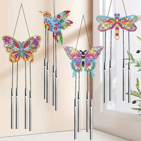 DIY Diamant-Malerei Sonnenfänger Set (4-teilig) – Mit Doppelseitigen Kristalldiamanten, Für Fenster & Garten