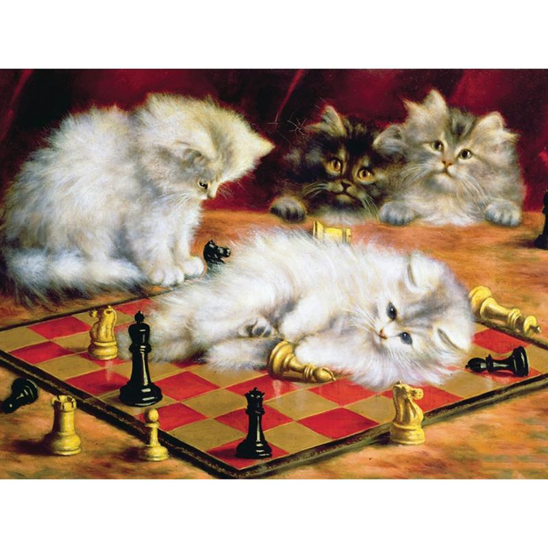 Katzen - Schach - Diamond Painting Welt Deutschland