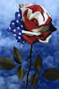 Amerikanische Flagge in Rose