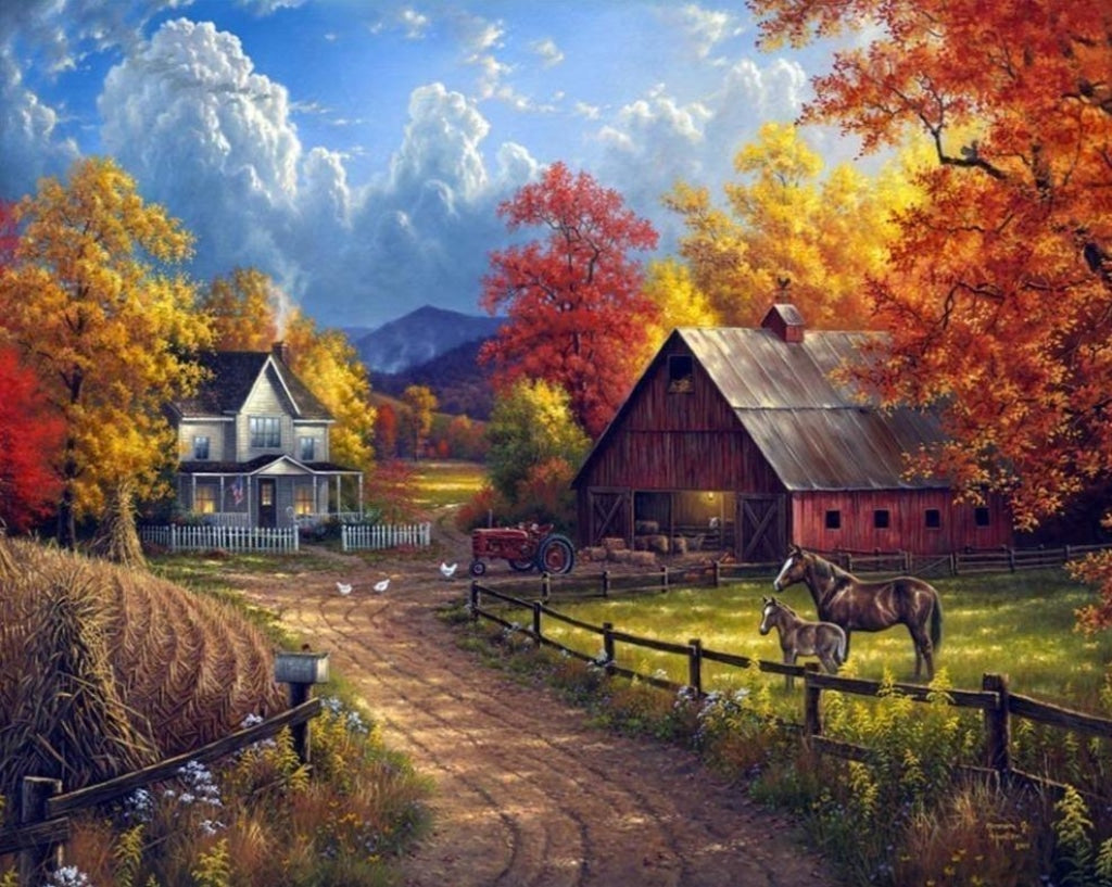 Bauernhof im Herbst